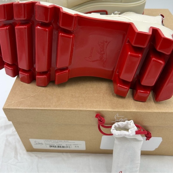 Men’s Christian Louboutin Panaroot dune combat boots coded canvas/leather 44EU - Picture 10 of 12